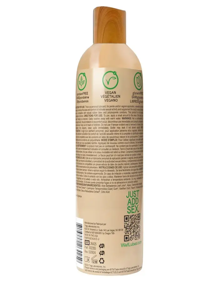 Wet 95% Organic Naturally - Aloe Based Lubricant 4 Oz