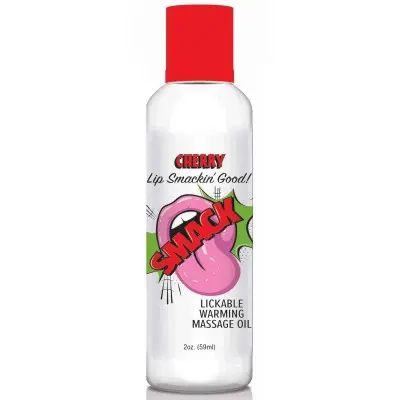Smack Warming and Lickable Massage Oil - Cherry 2 Oz