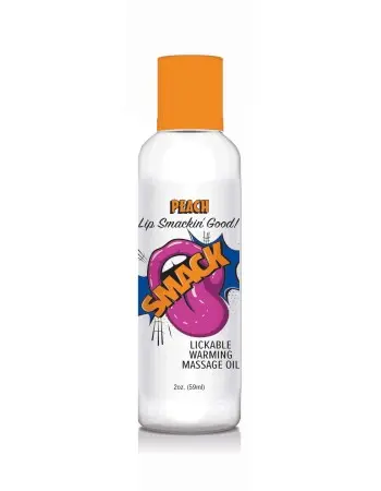 Smack Warming and Lickable Massage Oil - Peach 2 Oz