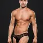 Envy Modern Fishnet Thong - Large/xlarge - Black