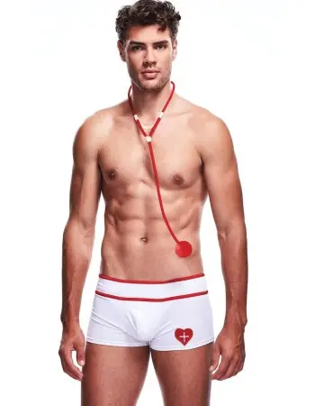 2 Piece Doctor Love Set - Medium/large - White