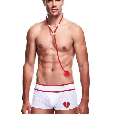 2 Piece Doctor Love Set - Medium/large - White