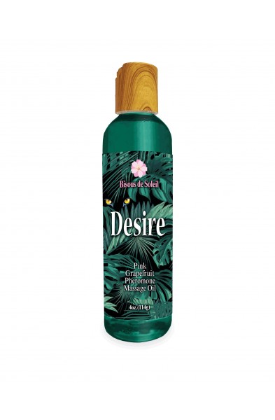 Desire Pheromone Massage Oil 4 Oz - Pink  Grapefruit