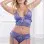 3 Pc Bustier With High Waist Cheekini and Lace  Garters - One Size - Persian Jewel