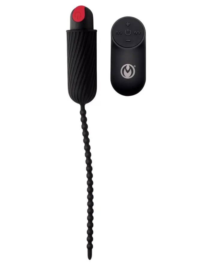 28x Dark Chain Rechargeable Remote Silicone Sound - Black