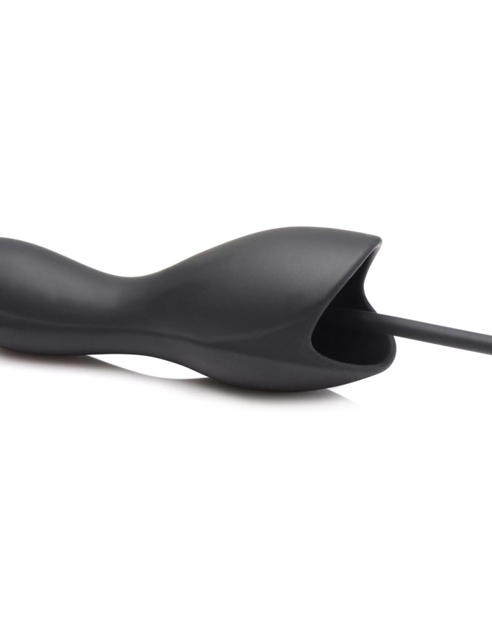 10x Vibrating Penis Head Teaser With Urethral Sounds - Black