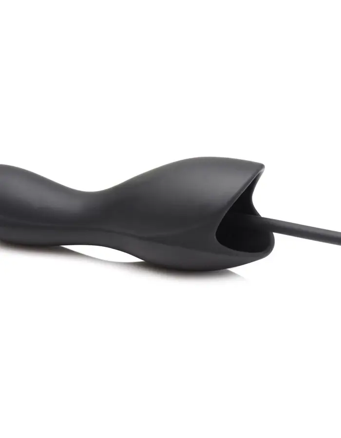 10x Vibrating Penis Head Teaser With Urethral Sounds - Black