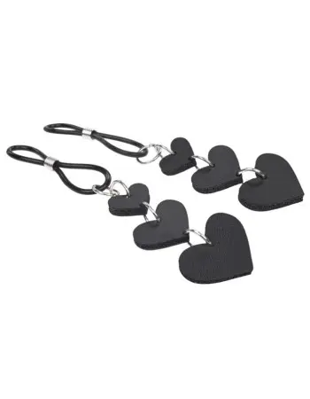 Heart Nipple Ties - Black