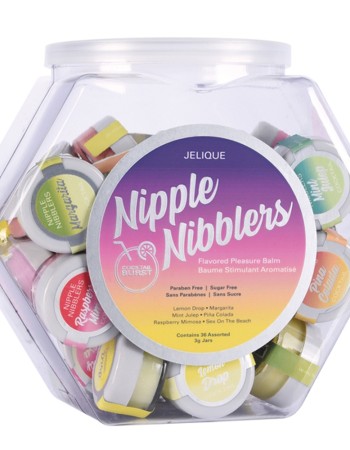 Nipple Nibblers Cocktail Pleasure Balm Assorted - 36 Pc Bowl - 3g Jar