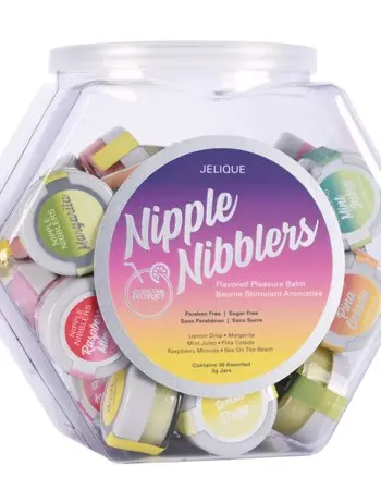 Nipple Nibblers Cocktail Pleasure Balm Assorted - 36 Pc Bowl - 3g Jar