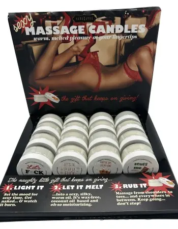 Winter Massage Candle Prepack Display 16 Pcs  Assorted