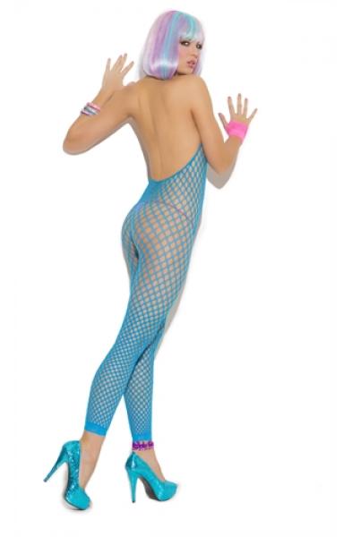 Footless Body Stocking - One Size - Neon Blue