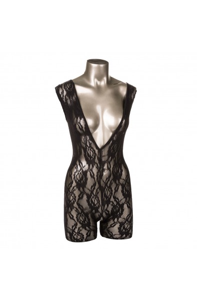 Scandal Lace Body Suit - One Size - Black