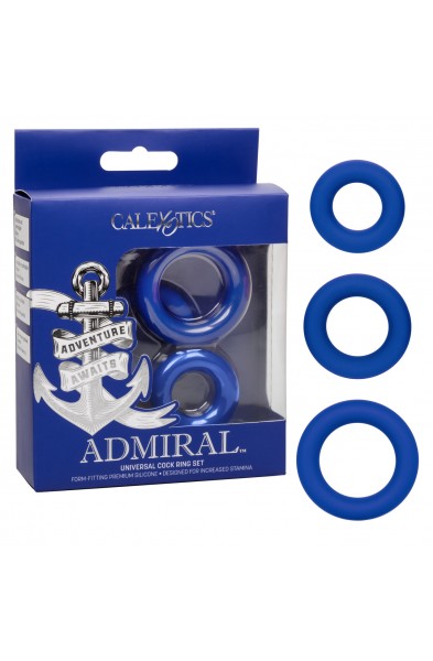 Admiral Universal Cock Ring Set - Blue