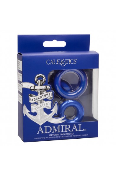 Admiral Universal Cock Ring Set - Blue