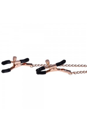 Brat Charmed Nipple Clamps - Rose Gold