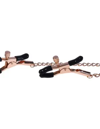 Brat Charmed Nipple Clamps - Rose Gold
