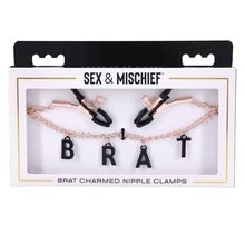 Brat Charmed Nipple Clamps - Rose Gold