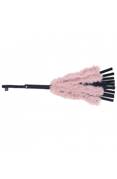 Brat Faux Fur Flogger - Pink/black