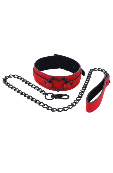 Amor Collar and Leash - Red