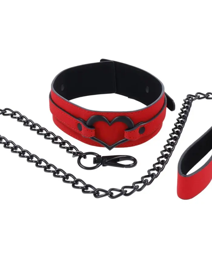 Amor Collar and Leash - Red