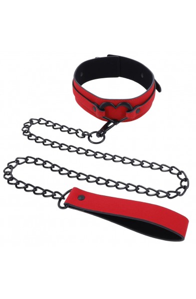 Amor Collar and Leash - Red