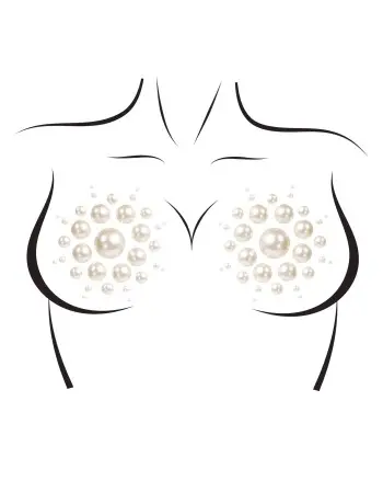Isla Pearl Nipple Covers - White