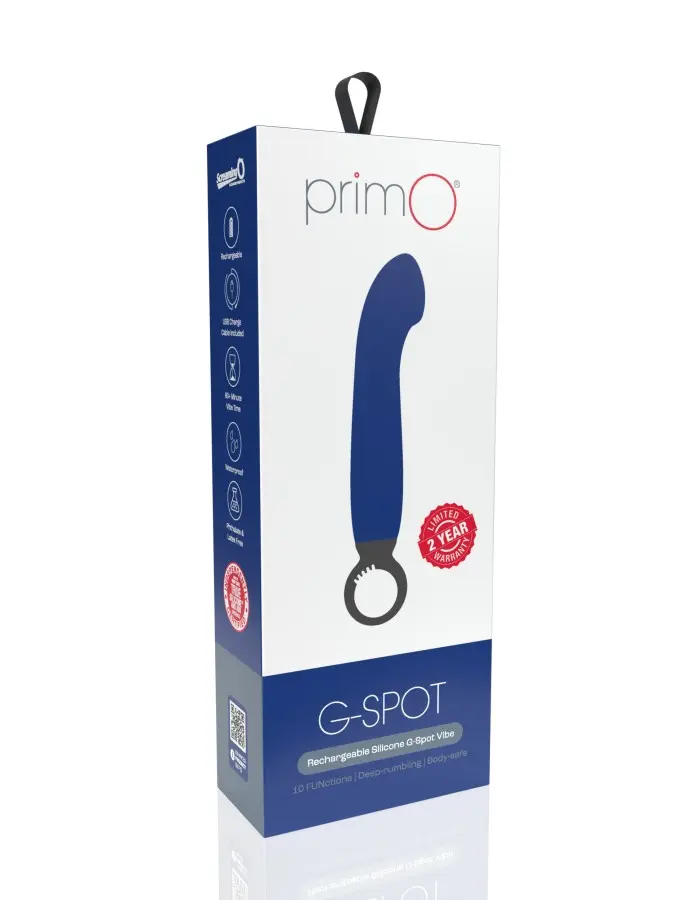 Primo G-Spot Rechargeable Vibrator - Blueberry