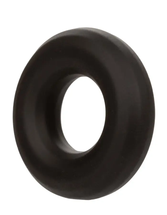 Alpha Liquid Silicone Prolong Medium Ring - Black