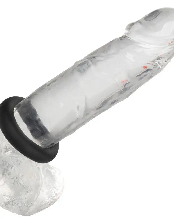 Alpha Liquid Silicone Prolong Medium Ring - Black