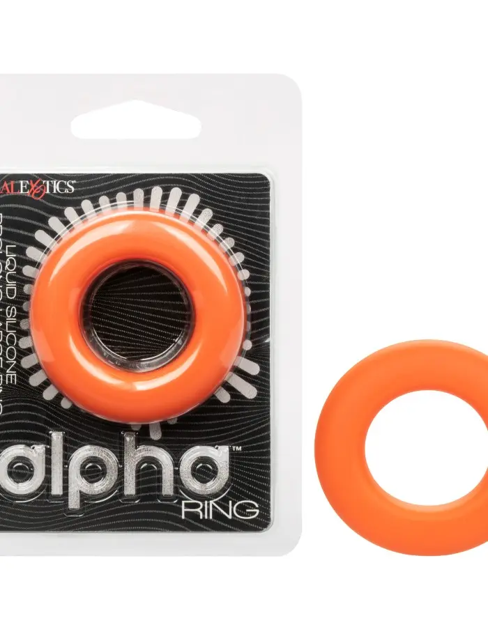 Alpha Liquid Silicone Prolong Large Ring - Orange