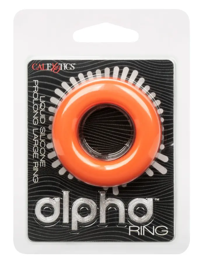 Alpha Liquid Silicone Prolong Large Ring - Orange