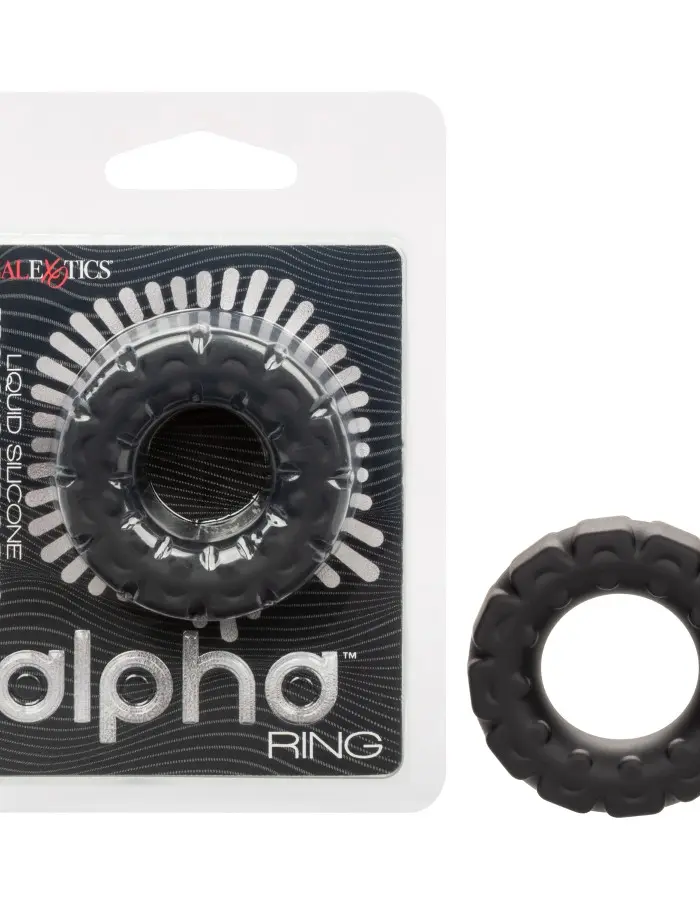 Alpha Liquid Silicone Prolong Tread Ring - Black
