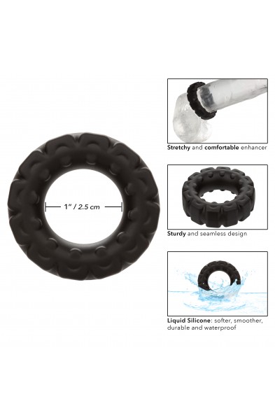 Alpha Liquid Silicone Prolong Tread Ring - Black