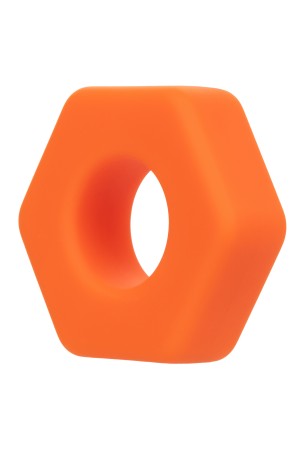 Alpha Liquid Silicone Prolong Sexagon Ring -  Orange