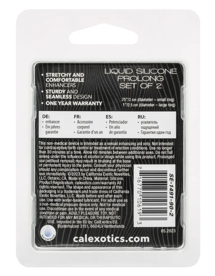 Alpha Liquid Silicone Prolong Set of 2 - Black/gray