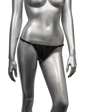 Radiance Crotchless Thong - One Size - Black