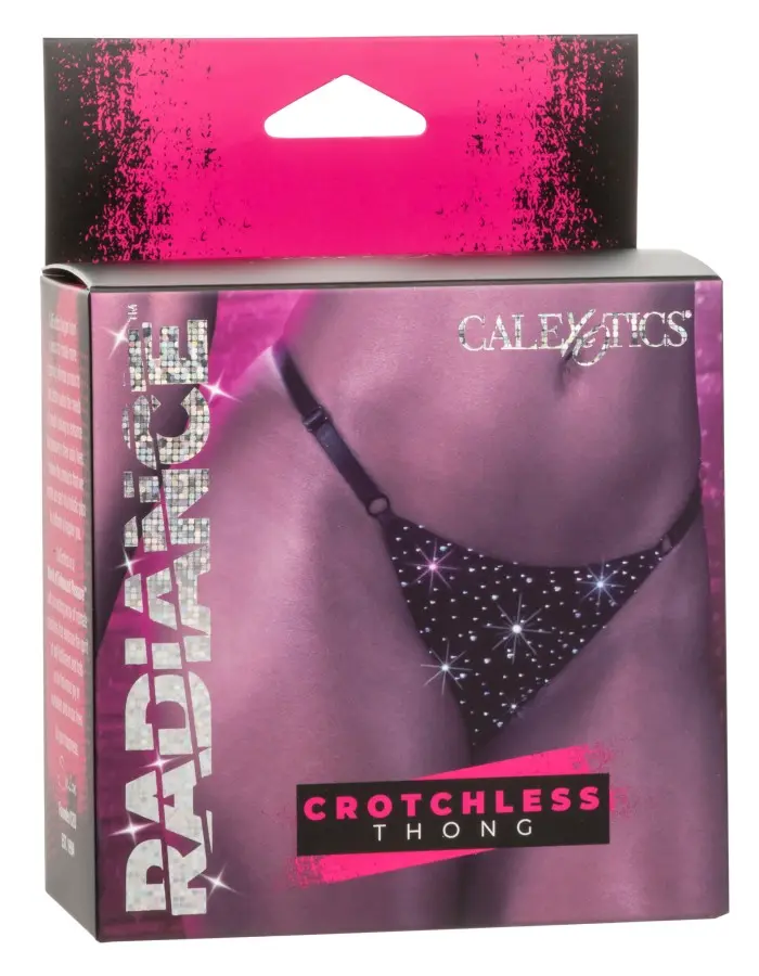 Radiance Crotchless Thong - One Size - Black
