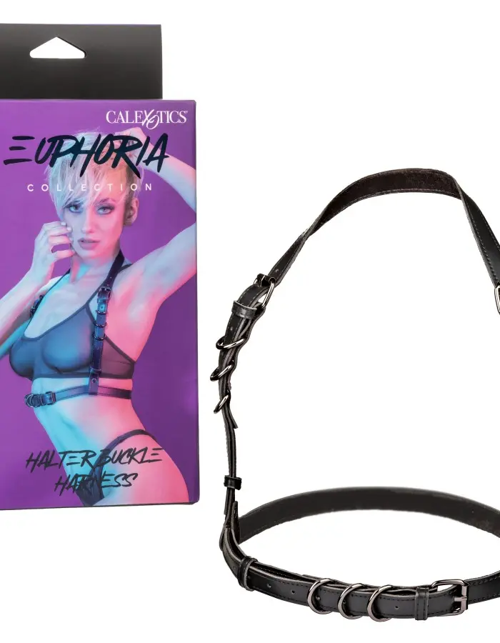 Euphoria Collection Halter Buckle Harness - Black