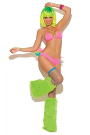 Neon Nites Bra Top and Tutu Panty Set - One Size