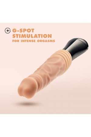 Dr. Skin Silicone - Dr. Knight - Thrusting  Gyrating Vibrating Dildo - Beige