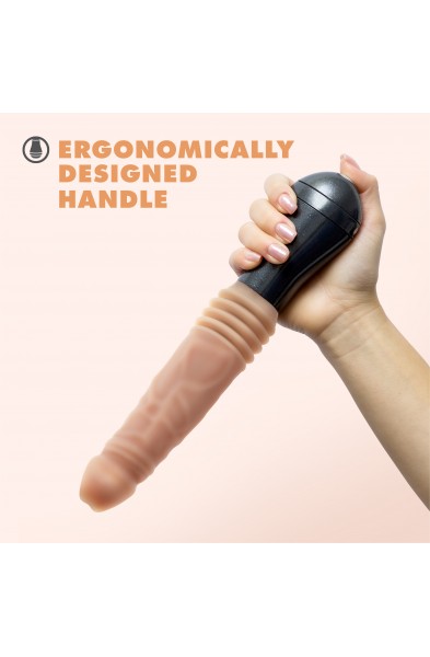 Dr. Skin Silicone - Dr. Knight - Thrusting  Gyrating Vibrating Dildo - Beige