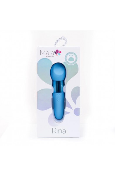 Rina Rechargeable Dual Motor Silicone 15- Function Vibrator - Blue