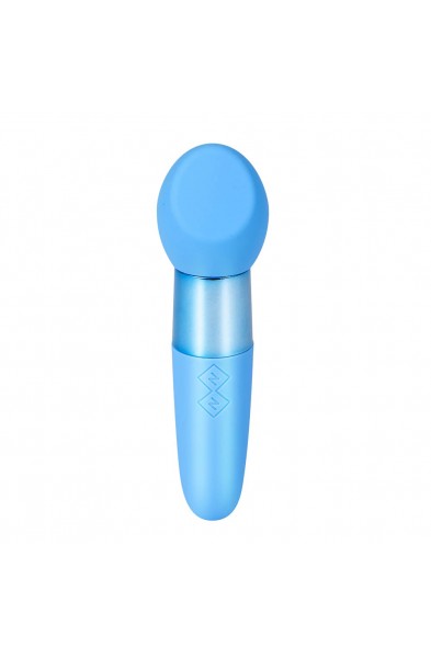 Rina Rechargeable Dual Motor Silicone 15- Function Vibrator - Blue