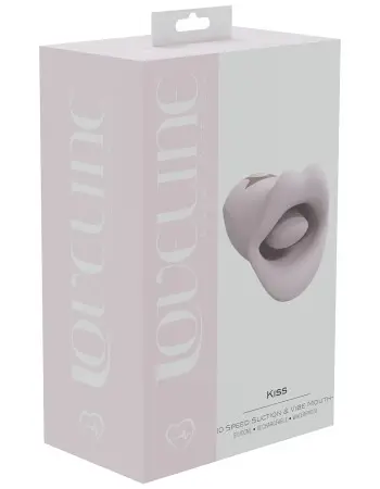Kiss - Suction and Vibrating Mouth - Pink