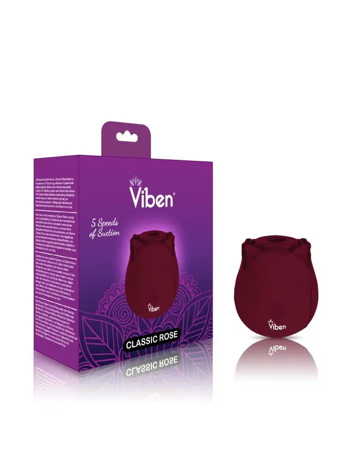Classic Rose - Ruby - Handheld Rose Clitoral and  Nipple Stimulator