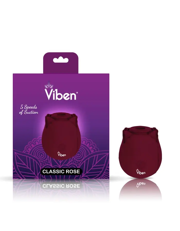 Classic Rose - Ruby - Handheld Rose Clitoral and  Nipple Stimulator