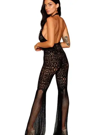 Flair Leg Bodystocking - One Size - Black