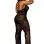 Flair Leg Bodystocking - Queen Size - Black