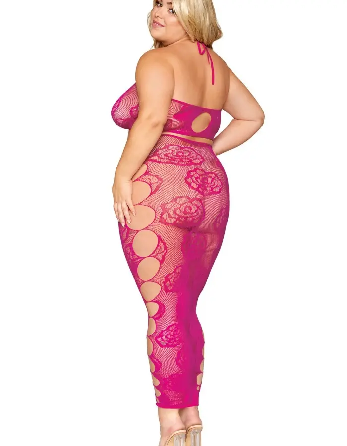 Bralette and Long Skirt - Queen Size - Beet